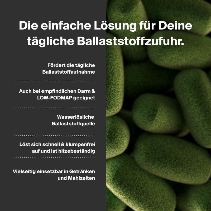 Biomfiber PHGG Vorteile – Ballaststoffaufnahme, Low-FODMAP, wasserlöslich