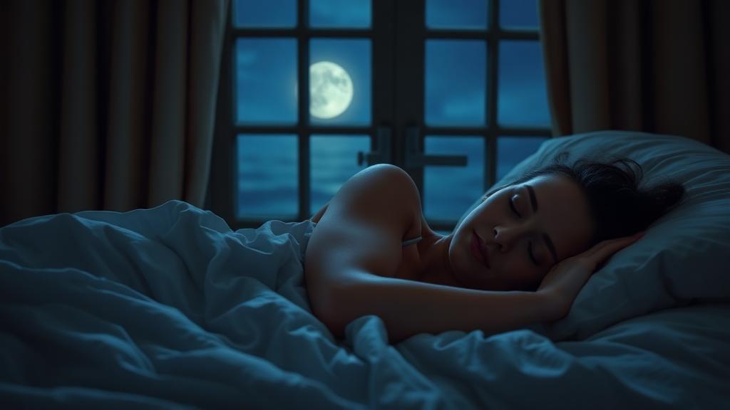 Friedlicher erholsamer Schlaf in der Nacht